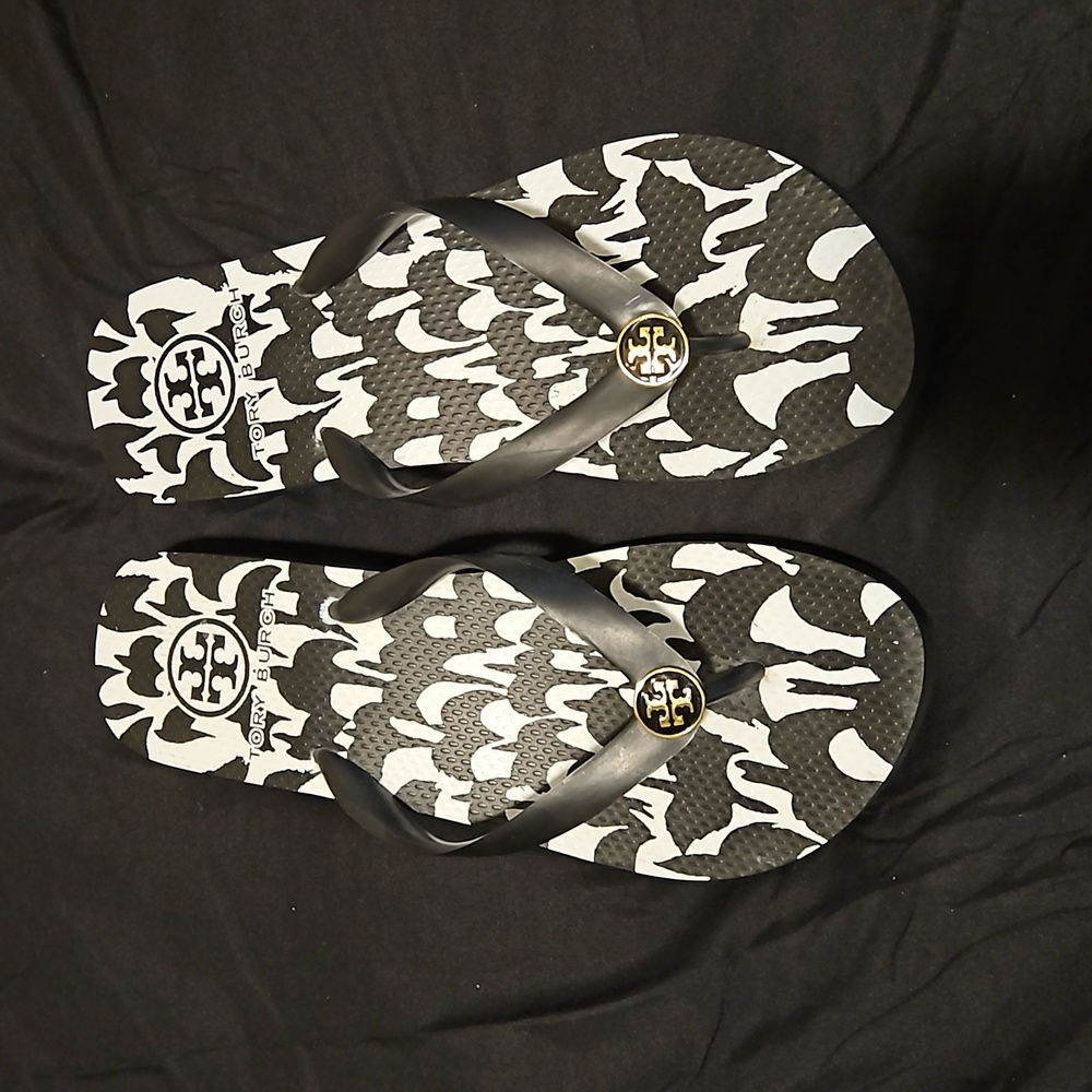 Tory Burch women's black and white women's sandal